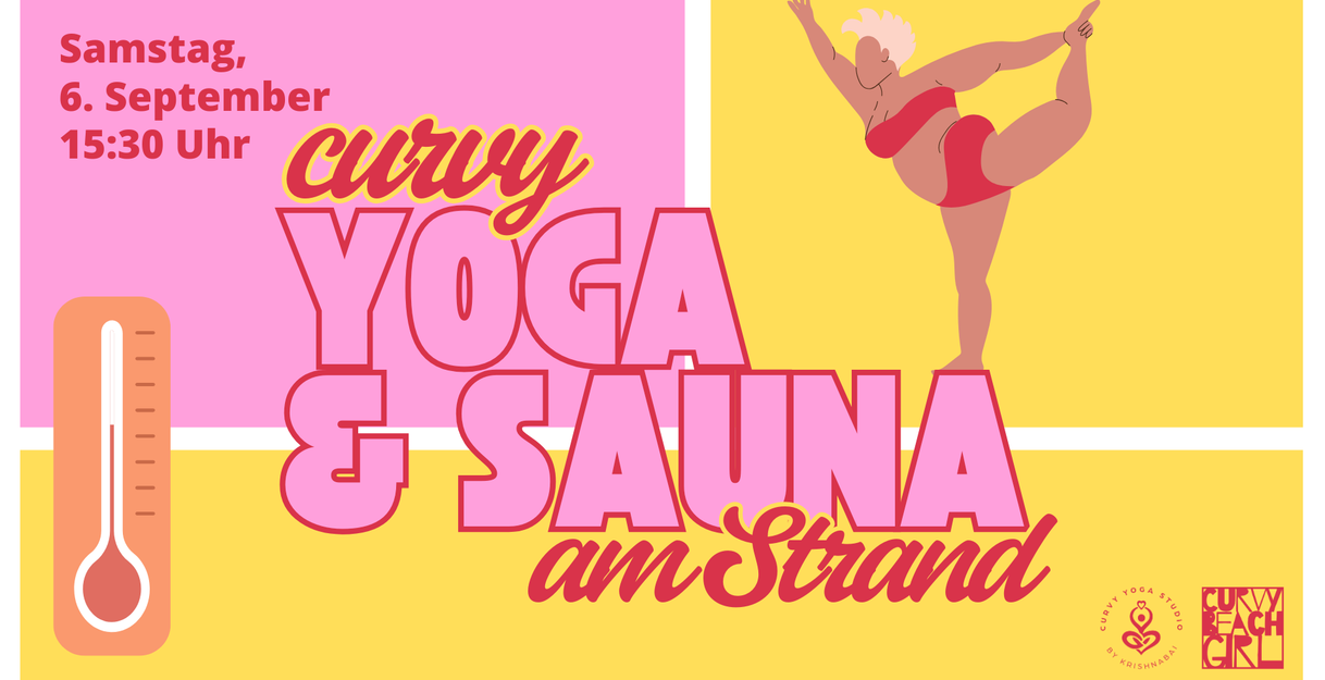 Curvy Yoga & Sauna am Strand - Poster für den 06.09.2025