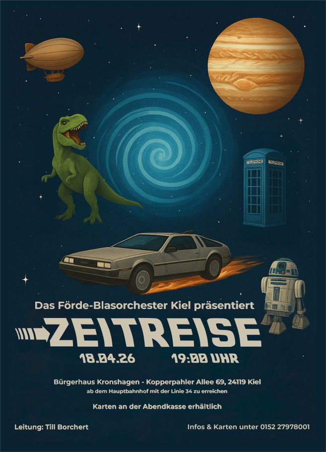 Plakat Konzert April Zeitreise 