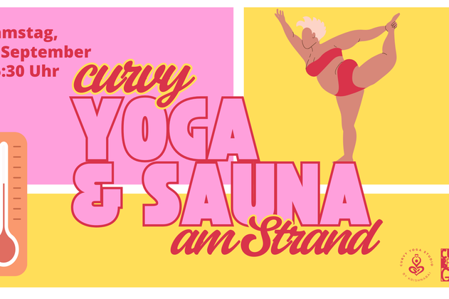 Curvy Yoga & Sauna am Strand - Poster für den 06.09.2025